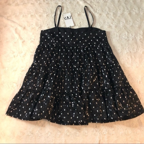 NWT ZARA Sequin Polka Dot Dress Size Medium - Picture 7 of 10